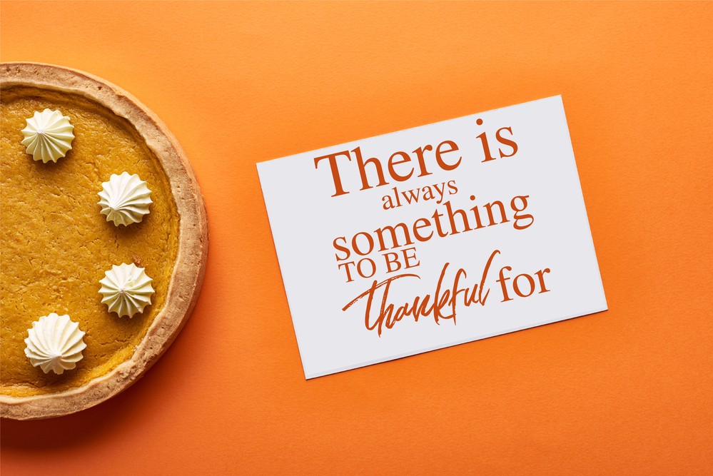 The picture means that there is always something to be thankful for.
